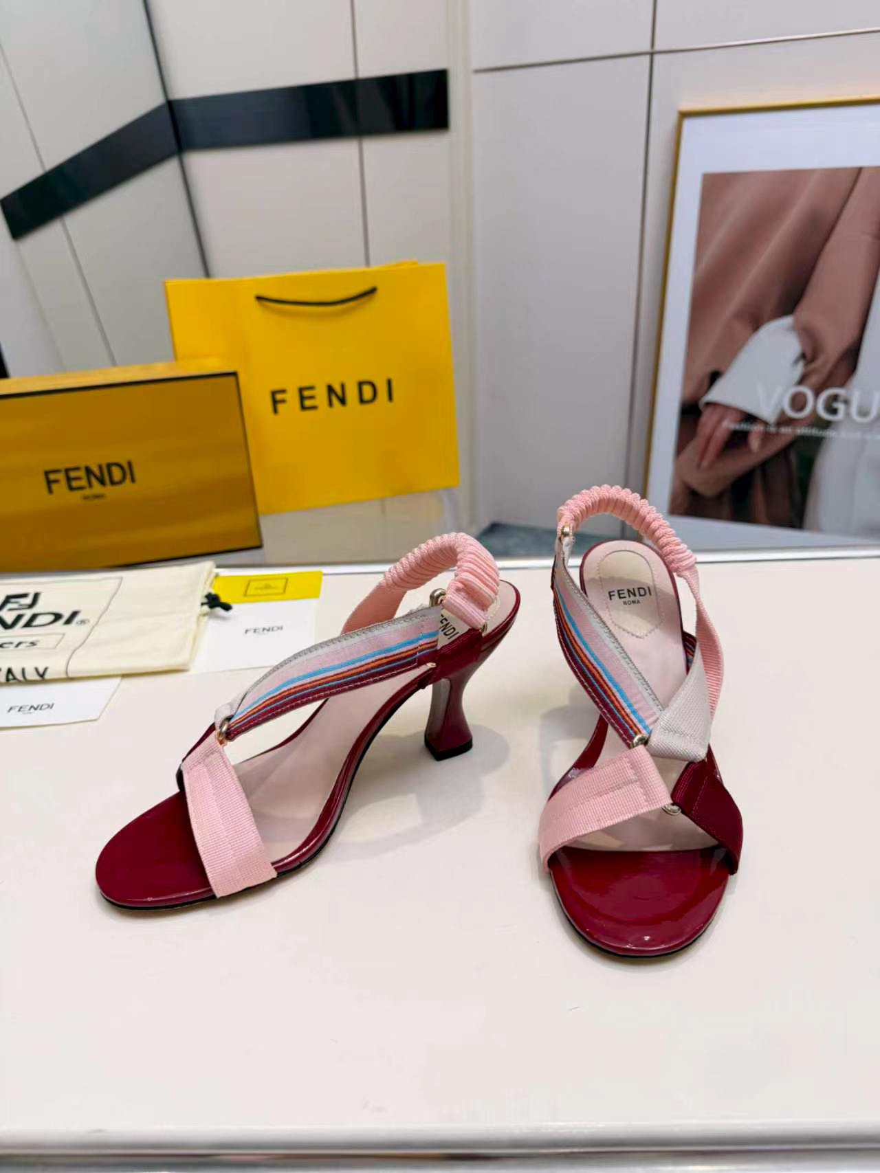Iconic Colibrì Burgundy Leather & Ribbon Sandals