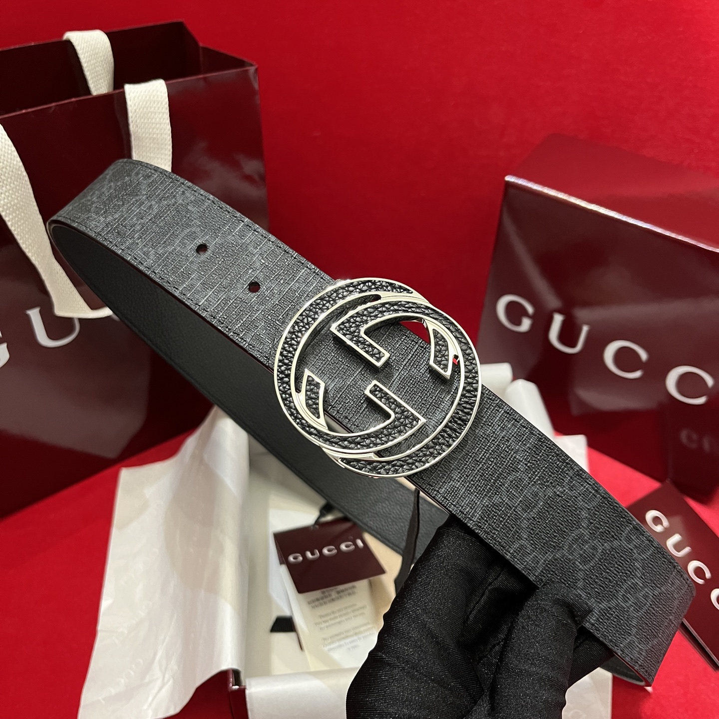 Gucci古驰  专柜新款男士腰带 当季新品 男士腰带  宽度:.0cm  高端品质  P:SE