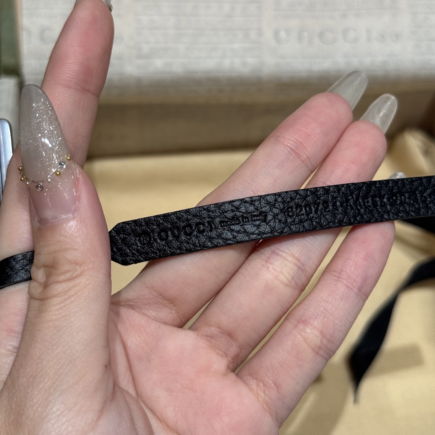 G家🤔顶級原單 原版復刻出品 寬度3.5  於經典之中融入新意 带身进口荔枝饰有双G标识 原厂荔枝纹牛皮