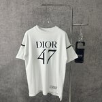 New 2023
 Dior Clothing T-Shirt Blue Dark Light White Printing Unisex Cotton Knitting Spring/Summer Collection Fashion Short Sleeve