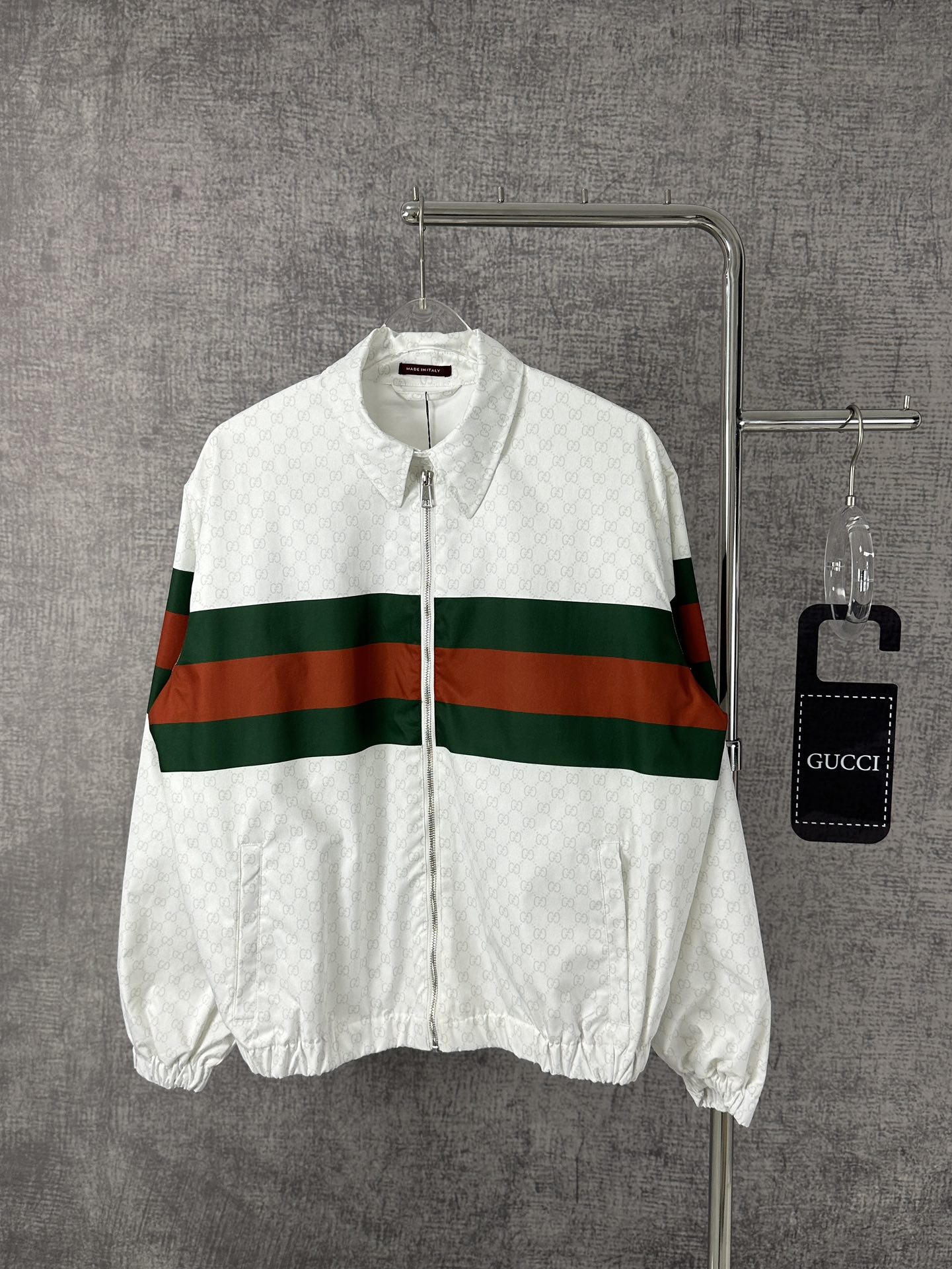 Gucci Clothing Coats & Jackets Pants & Trousers Green Red White Printing Unisex Cotton Spring Collection Casual