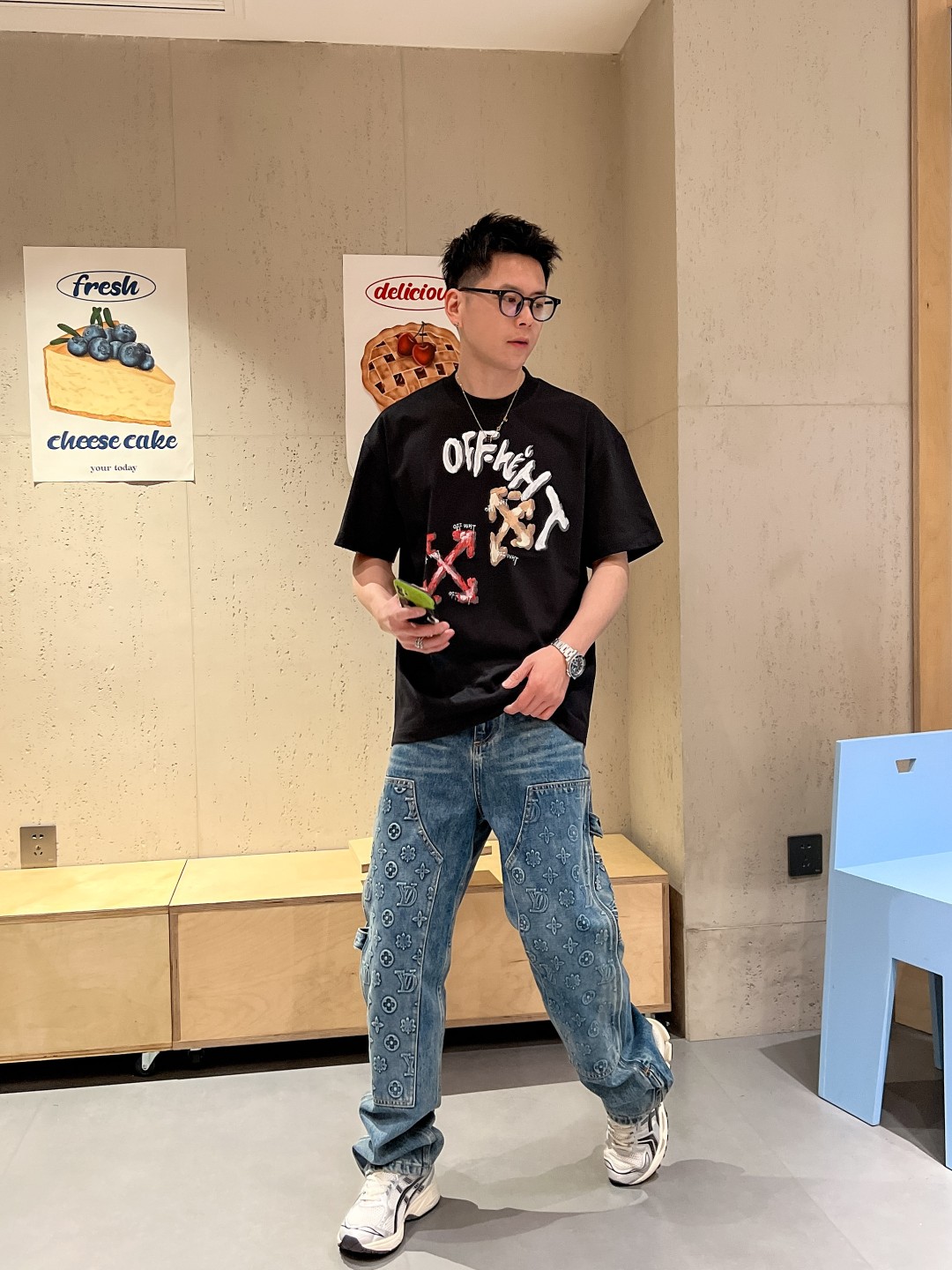 Mid-Year Special: Hand-Painted Summer T-Shirts in Black, xL Size