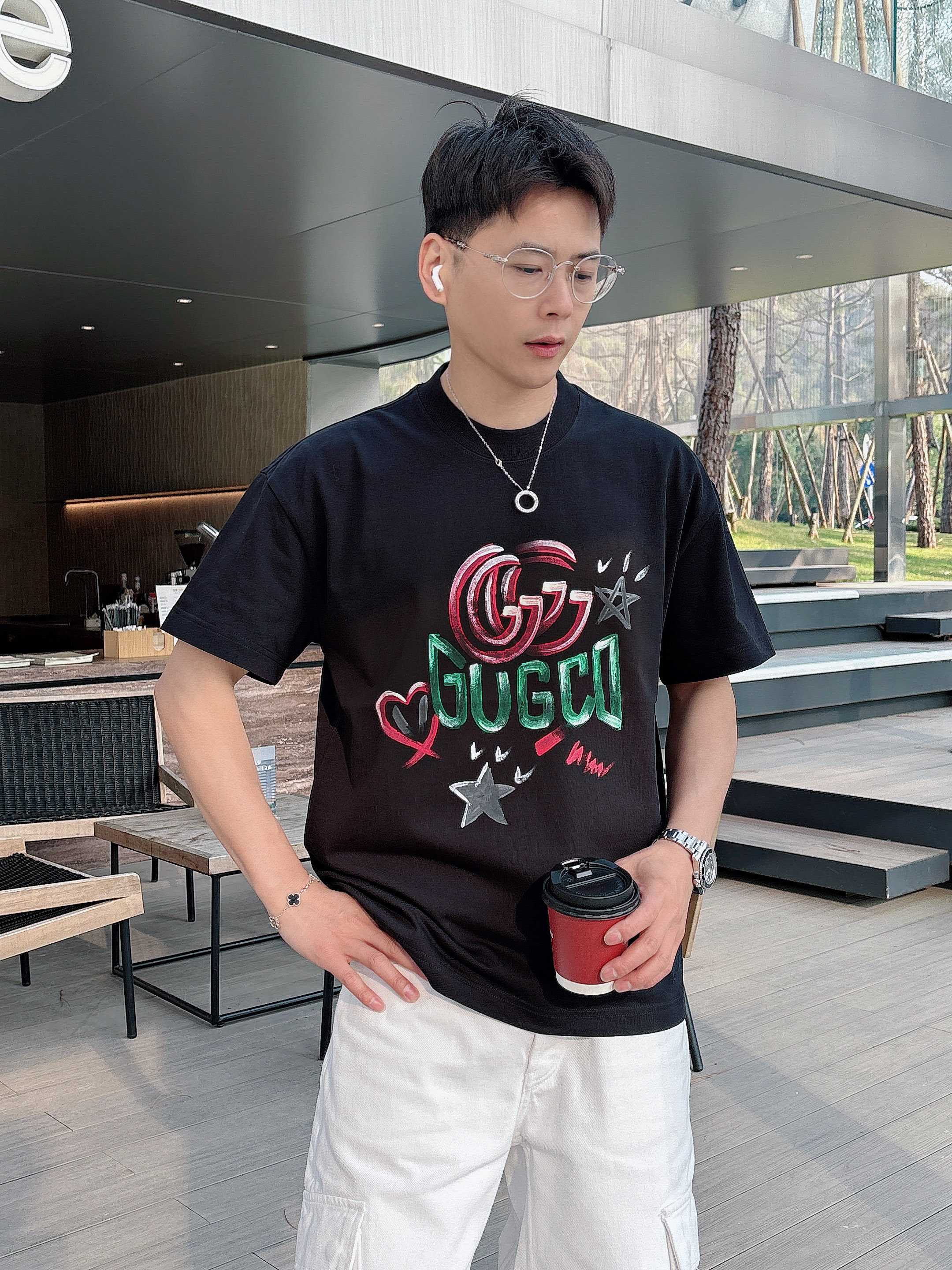 New Summer Hand-Drawn Shirt Collection: Unique Logo, 100% Cotton, Sizes M-3XL