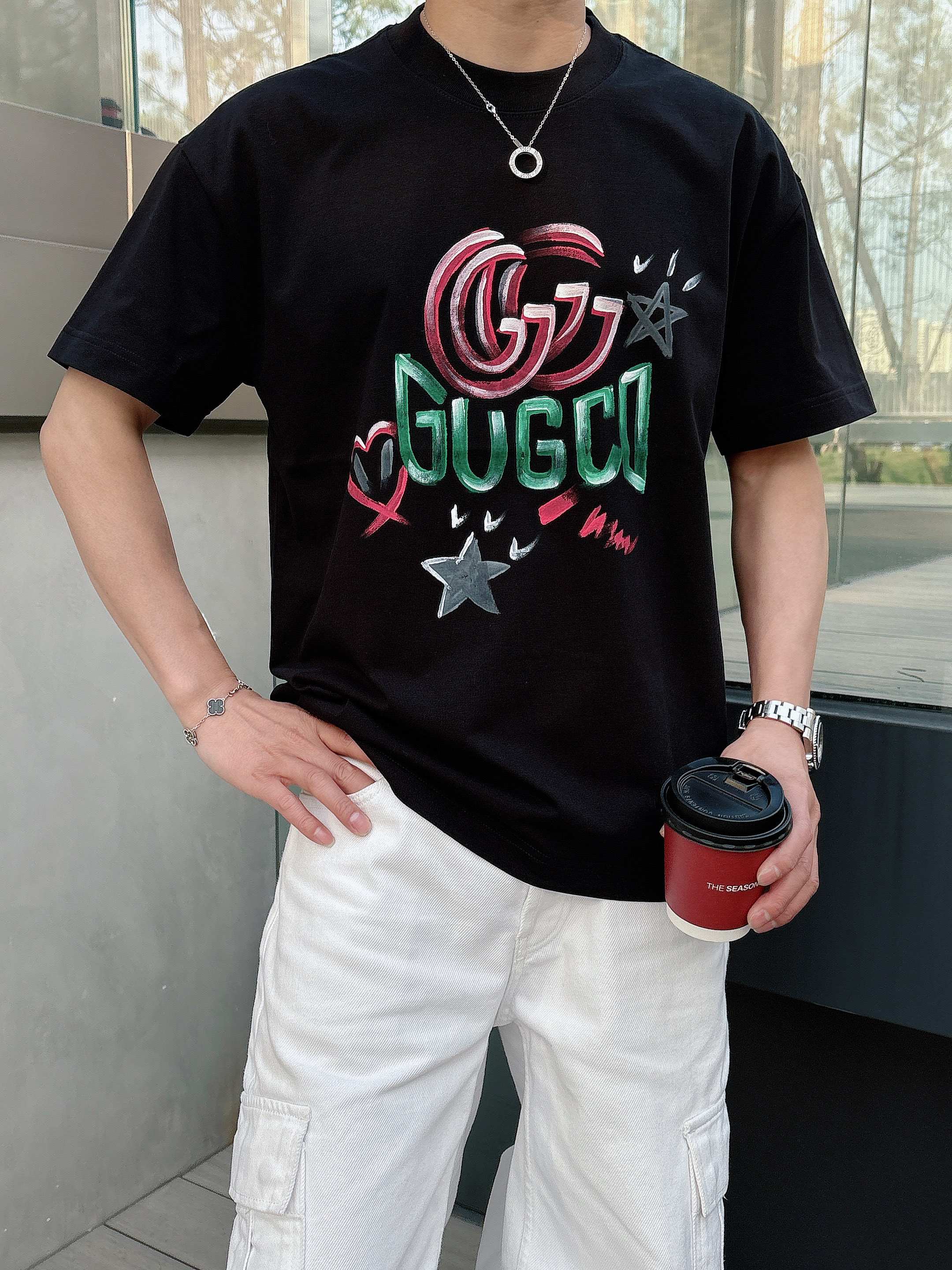 New Summer Hand-Drawn Shirt Collection: Unique Logo, 100% Cotton, Sizes M-3XL - 图片 7