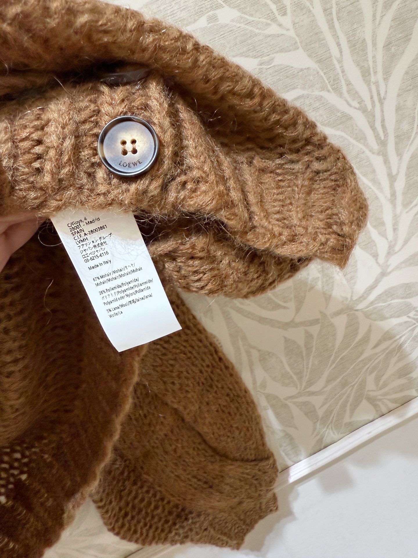 现货‼️‼️🛒款号11190/咖色马海毛开衫✨定染⚠️咖色系，轻质地马海毛混纺针织衫，宽松廓版型 慵懒随