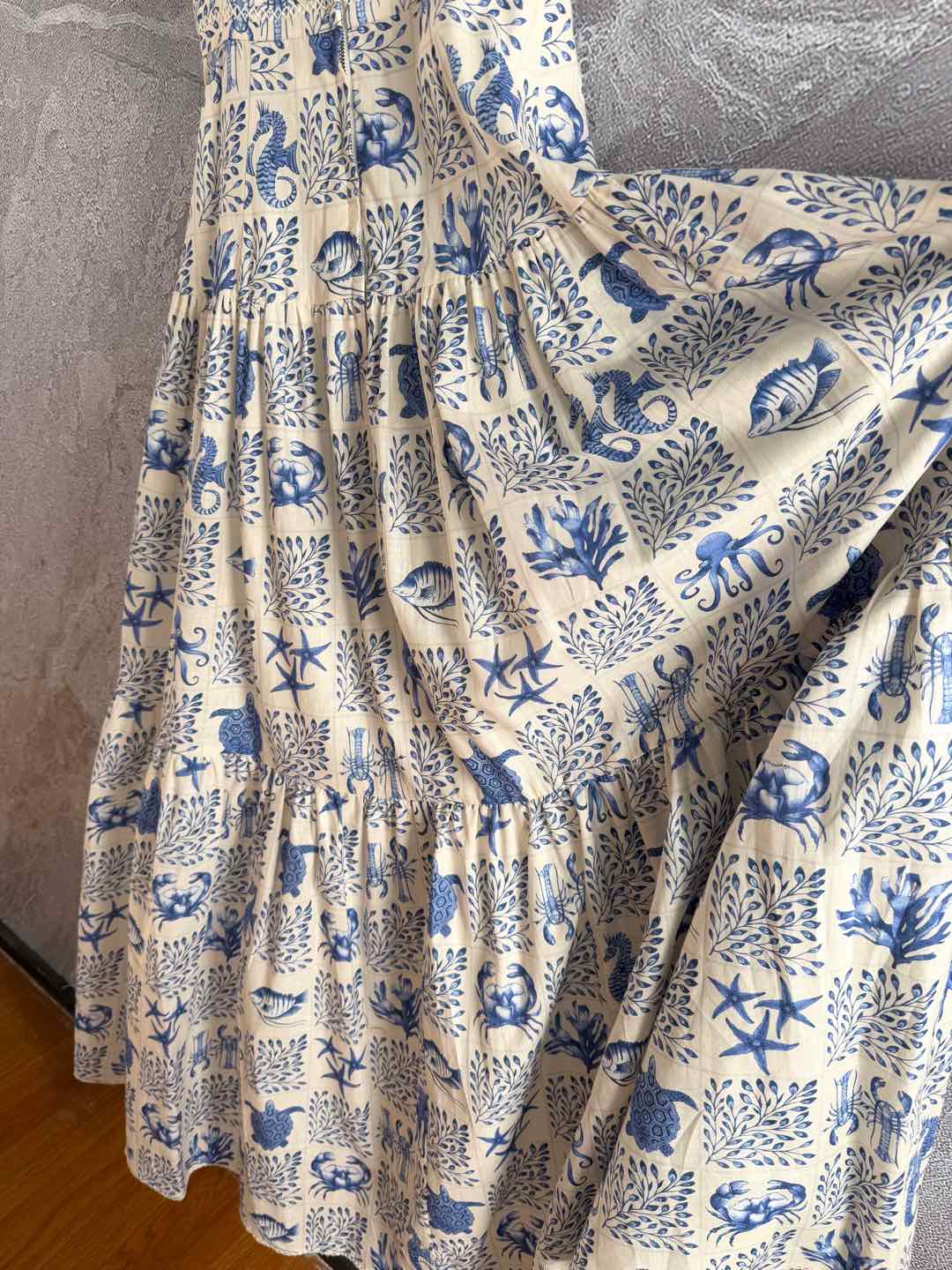 现货‼️‼️/海岛度假连衣裙✨Agua🐟奇趣海洋长裙，也是我珍藏许久的一款，yb想买也买不到了，亚麻材质