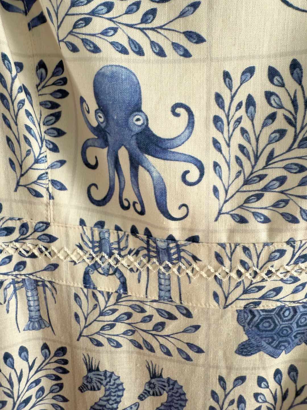 现货‼️‼️/海岛度假连衣裙✨Agua🐟奇趣海洋长裙，也是我珍藏许久的一款，yb想买也买不到了，亚麻材质