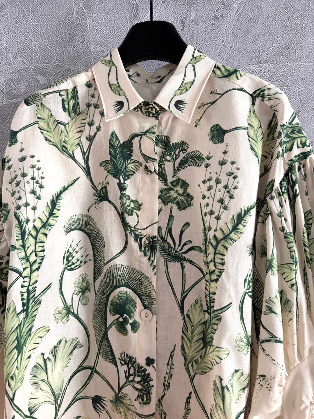 现货‼️‼️🛒款号1231/藤蔓亚麻衬衫✨Agua by Agua Bendita，绿植藤蔓葱葱欲滴，由