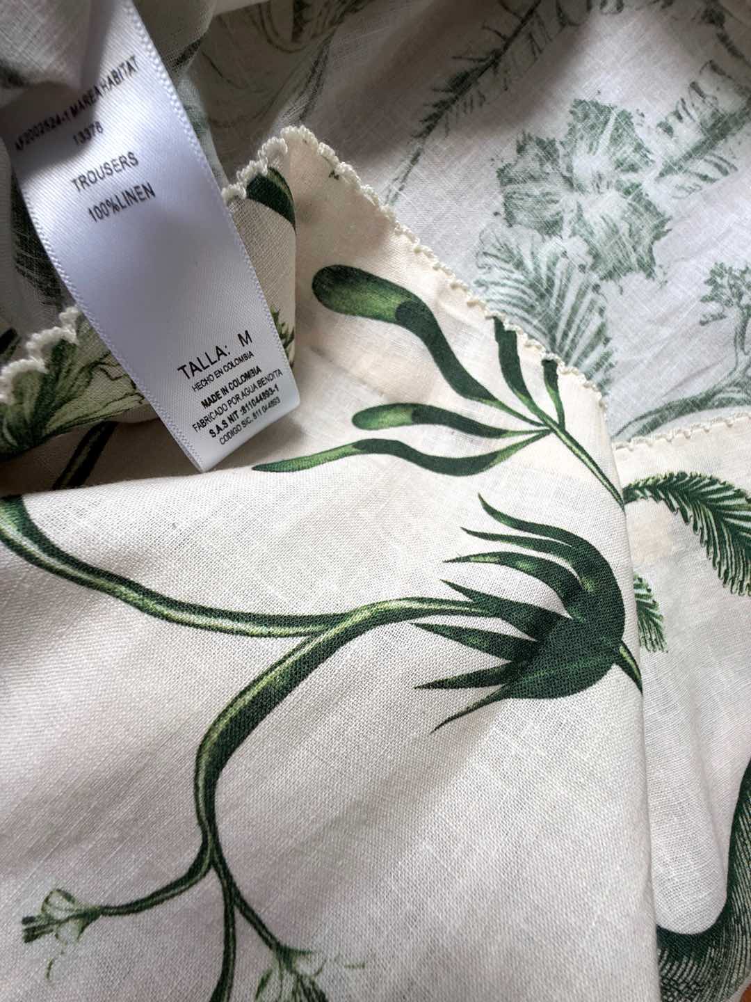 现货‼️‼️🛒款号1231/藤蔓亚麻阔腿裤✨ Agua by Agua Bendita，绿植藤蔓葱葱欲滴