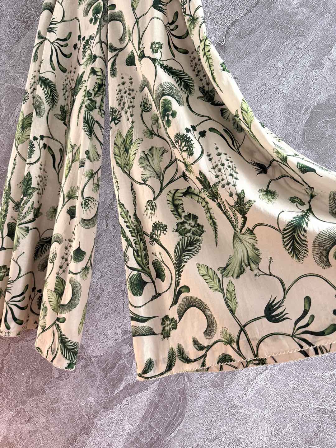 现货‼️‼️🛒款号1231/藤蔓亚麻阔腿裤✨ Agua by Agua Bendita，绿植藤蔓葱葱欲滴