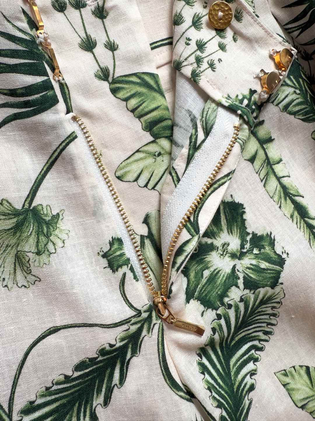 现货‼️‼️🛒款号1231/藤蔓亚麻阔腿裤✨ Agua by Agua Bendita，绿植藤蔓葱葱欲滴