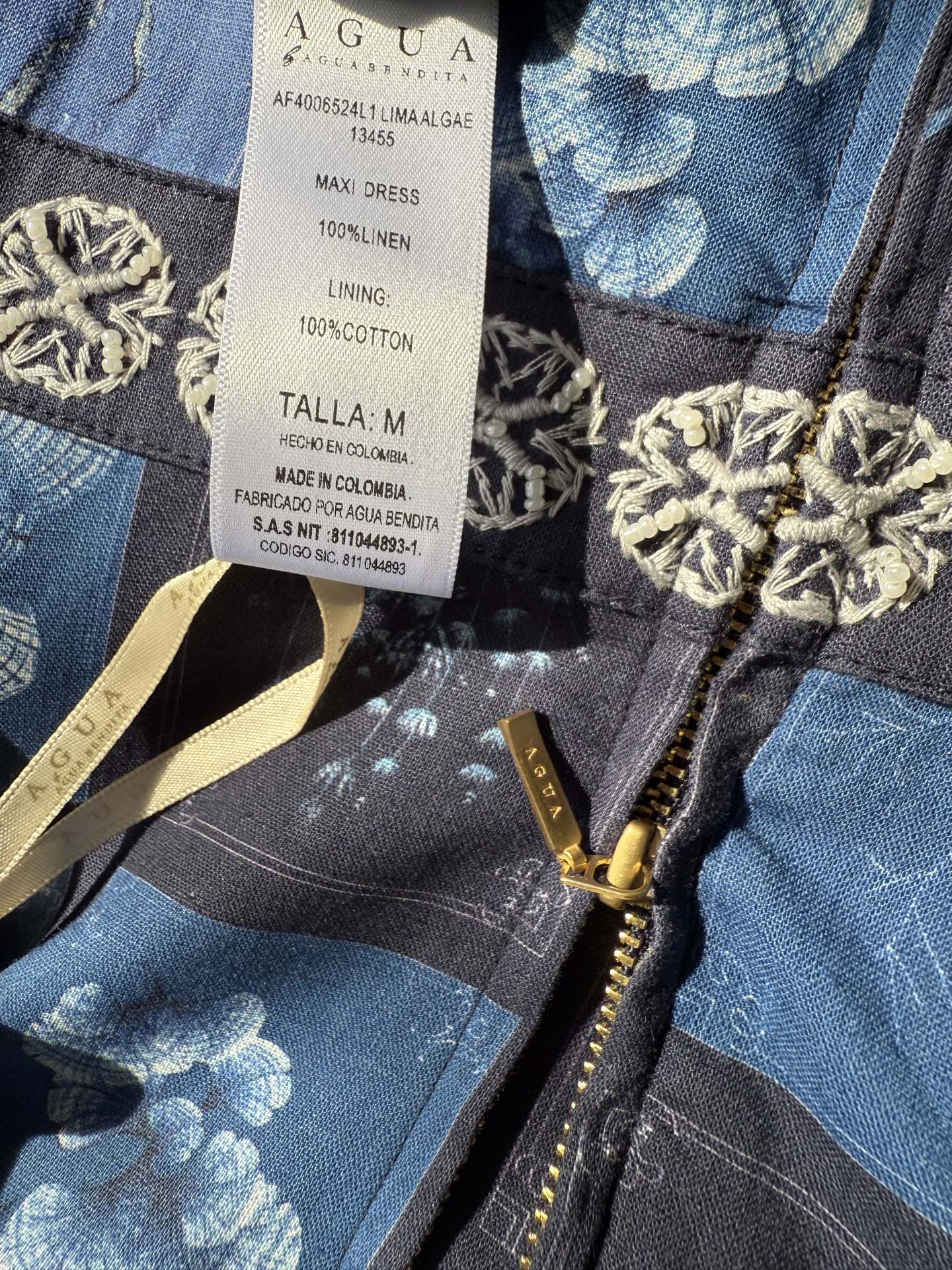 现货‼️‼️/吊带连衣裙✨Agua度假风热带植卉印花长裙，亚麻材质、内衬全棉，很透气完全不会闷热，日常穿