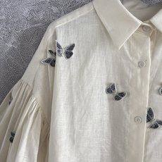 立体蝴蝶衬衫✨灵感自与象征着希望、重生与蜕变的蝴蝶,精选原生亚麻面料,致敬大自然美丽的馈赠,致敬蝴蝶翩跹 立体蝴蝶衬衫✨灵感自与象征着希望、重生与蜕变的蝴蝶,精选原生亚麻面料,致敬大自然美丽的馈赠,致敬蝴蝶翩跹