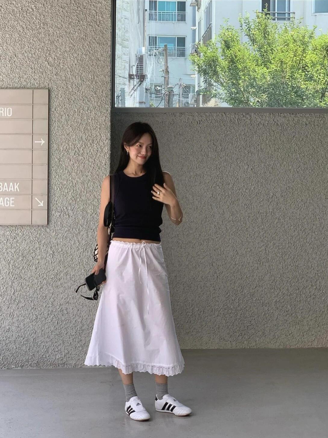 Stylish White Dress with Sneakers: Simple, Elegant, Versatile, and Fashionable Choice.