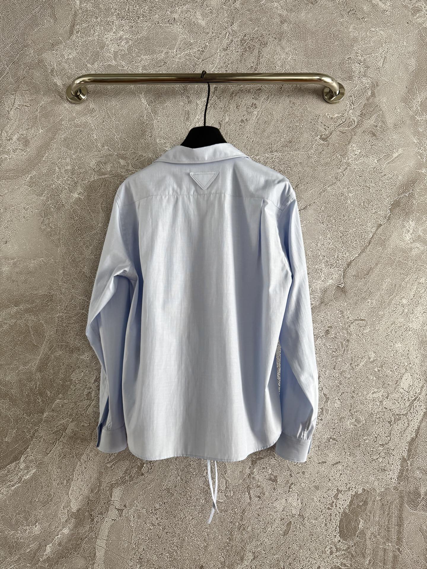 现货‼️‼️🛒款号8011/抽绳衬衫✨蓝色系饱和度调整的刚刚好，又有淡淡的清冷高智感，既不会过度张扬，又