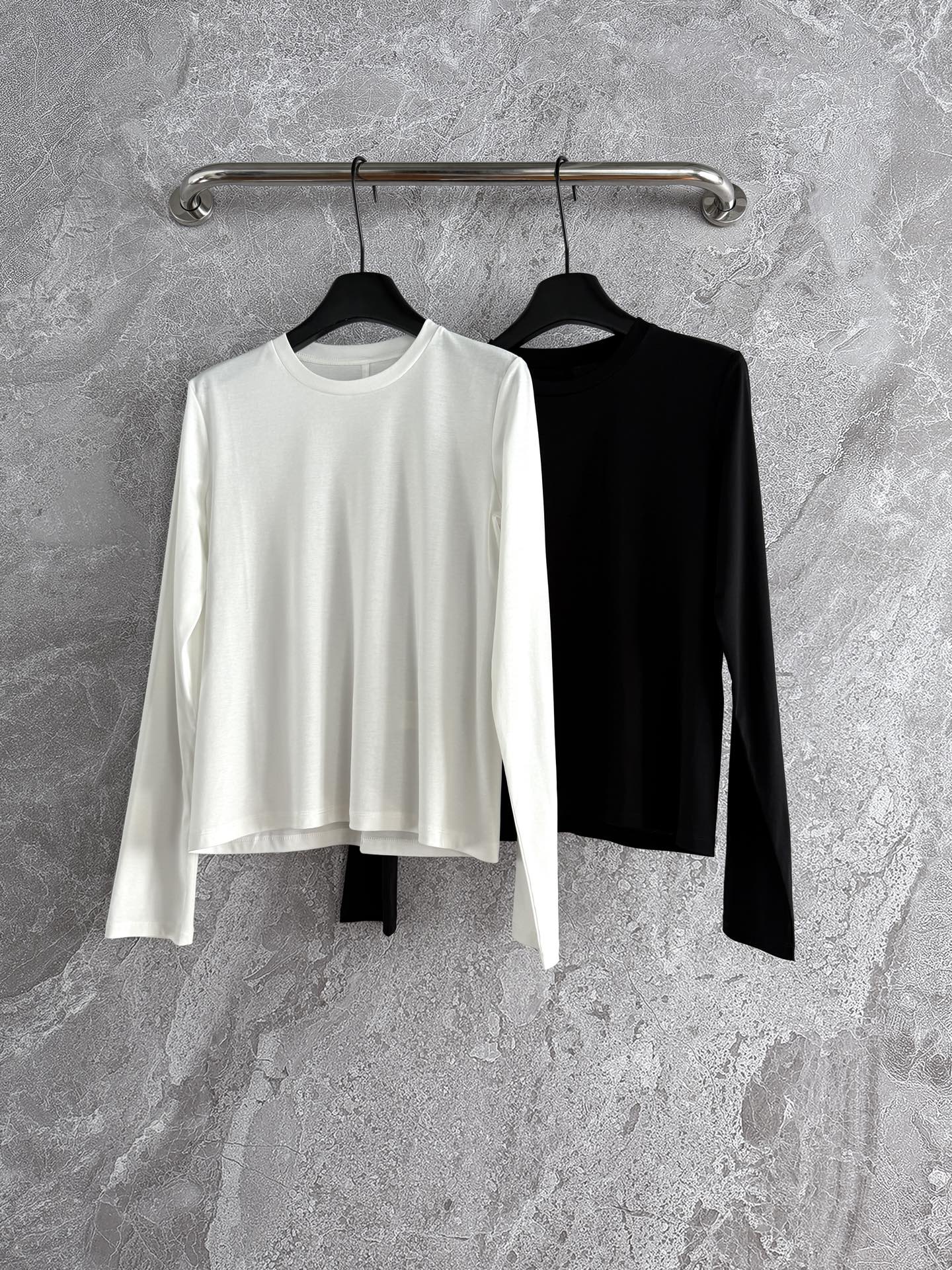 现货‼️‼️/Row高支棉长袖T恤✨顺滑舒柔触感也有骨架，胜在面料，专注于选用上乘材质，打造低调经典的极