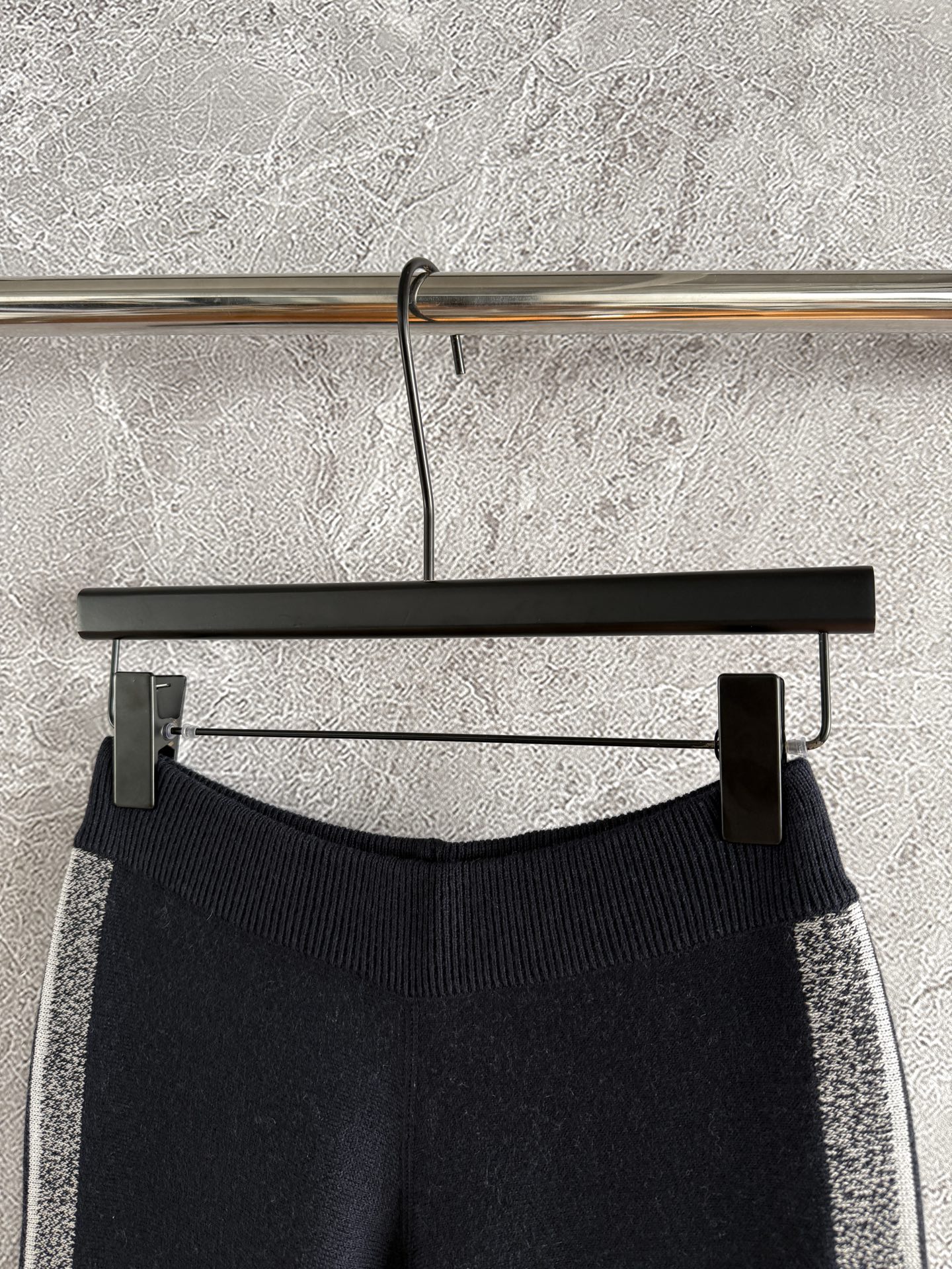 现货‼️‼️🛒款号91/双面针织长裤✨经典款双面羊绒裤，经典Oblique嵌织提花，可两面穿，饰以同色调