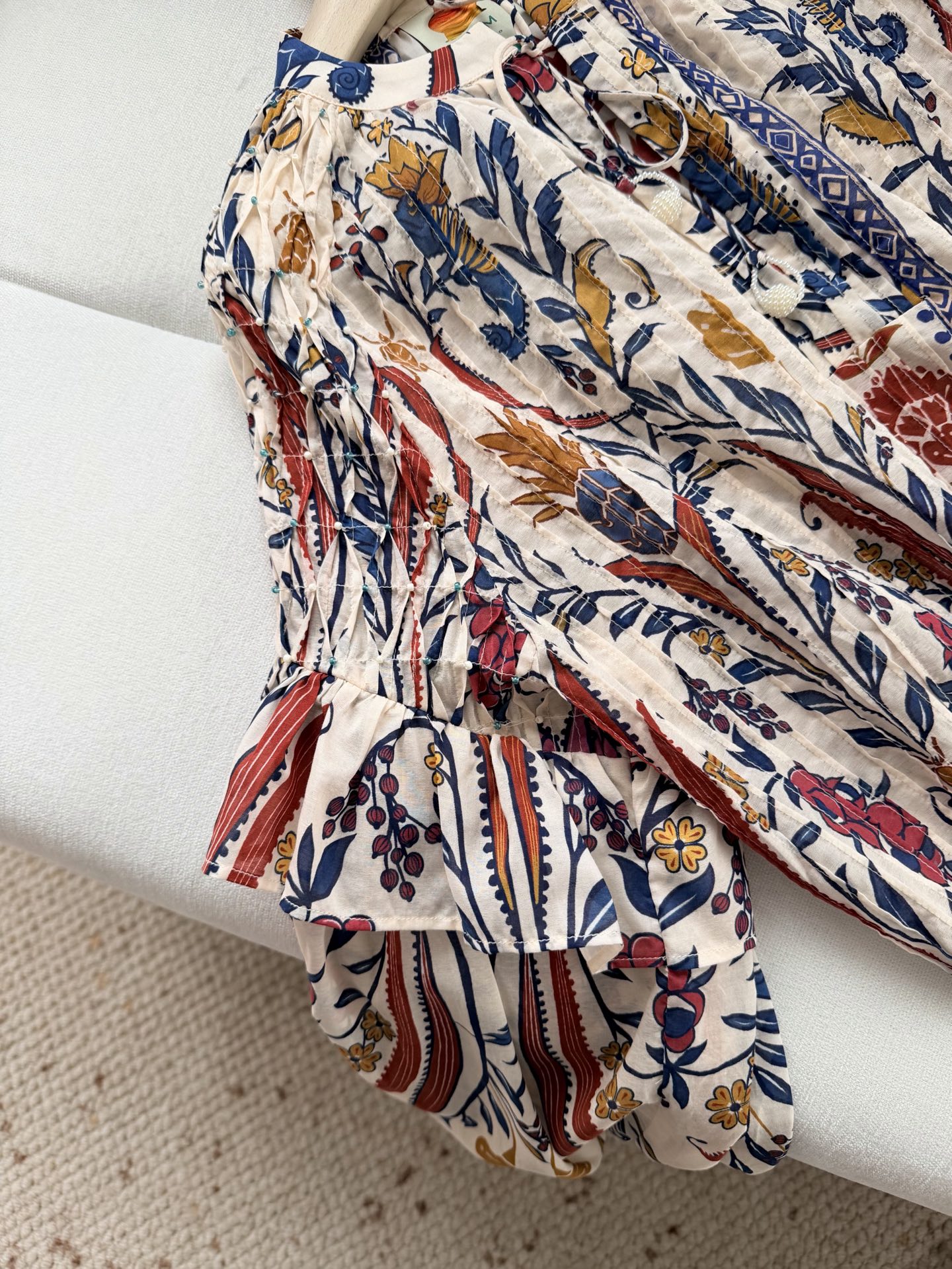 现货‼️‼️/定位印花打条衬衫✨很南法风情的花色，美的很丰富，太令人愉悦了，巴西的一个牌子，她们家印花做