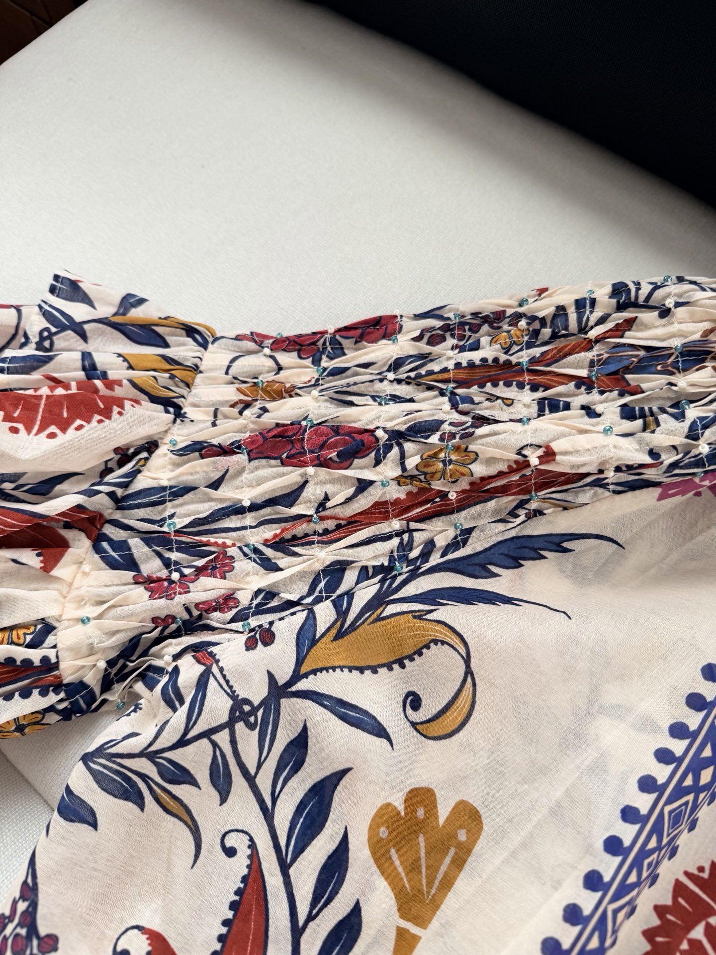 现货‼️‼️/定位印花打条衬衫✨很南法风情的花色，美的很丰富，太令人愉悦了，巴西的一个牌子，她们家印花做