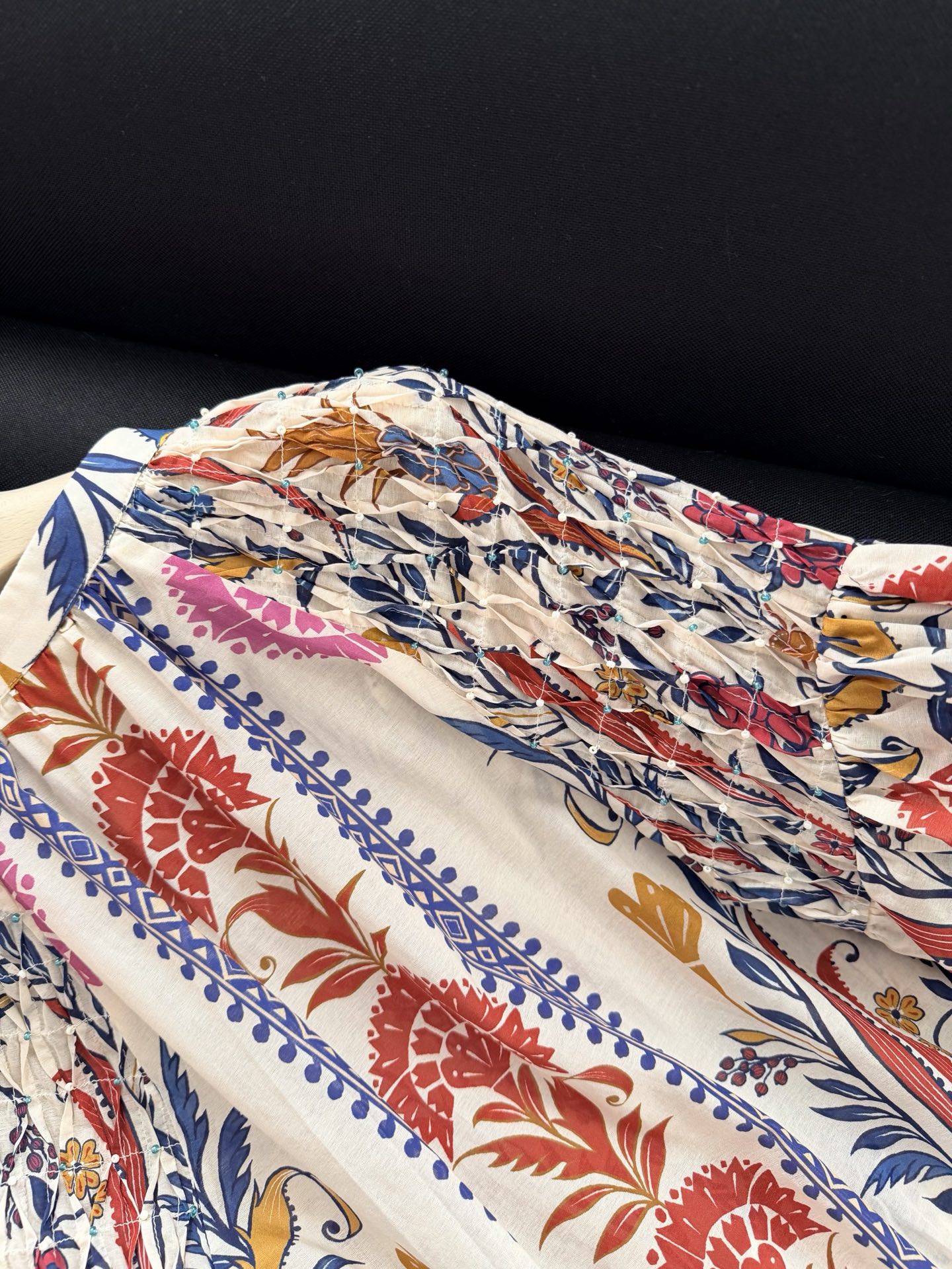 现货‼️‼️/定位印花打条衬衫✨很南法风情的花色，美的很丰富，太令人愉悦了，巴西的一个牌子，她们家印花做