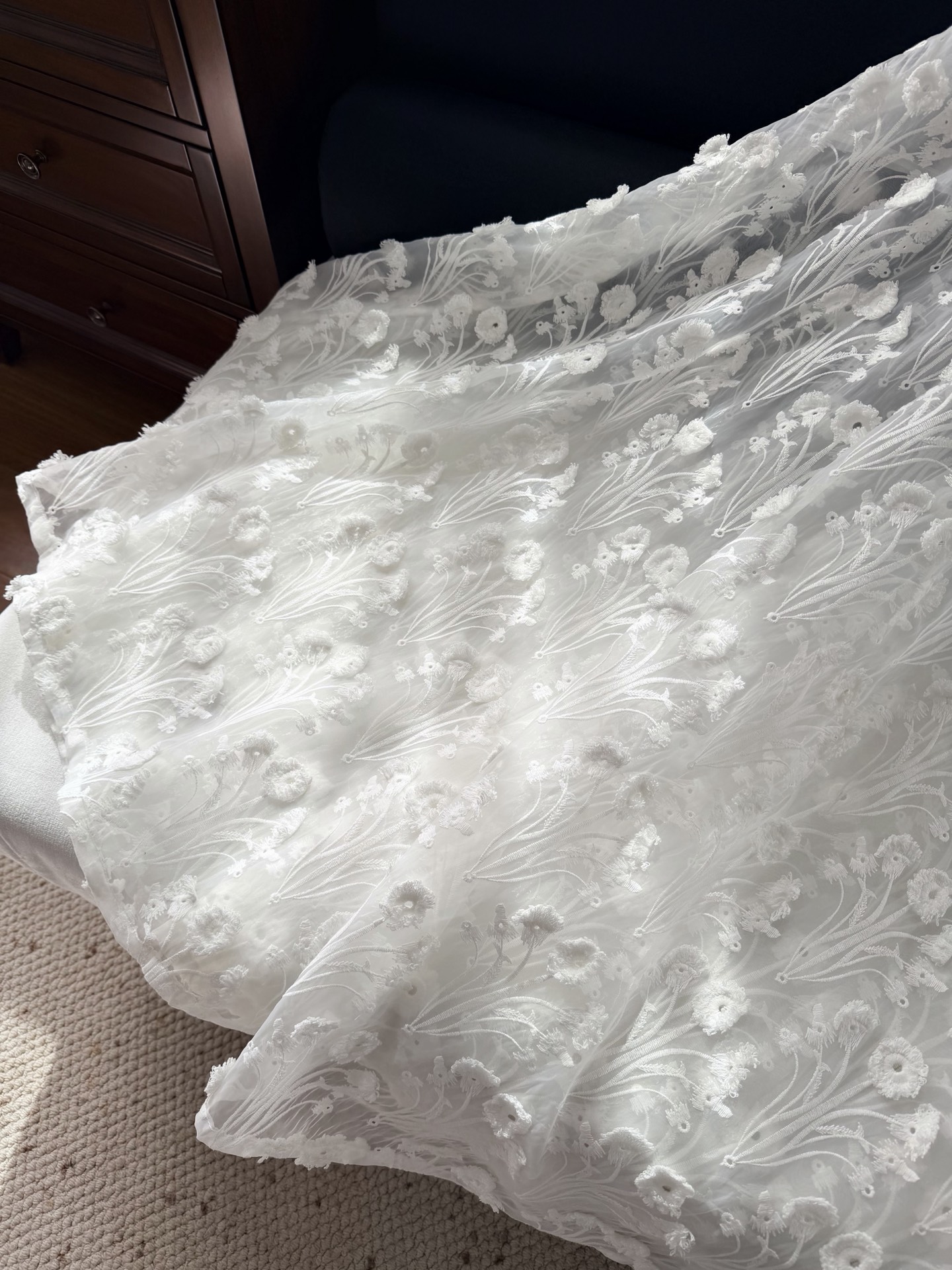 现货‼️‼️🛒款号W2505/刺绣欧根纱连衣裙✨Agua ✘ 2026💐早春风光已至！山茶白、立体浮雕流