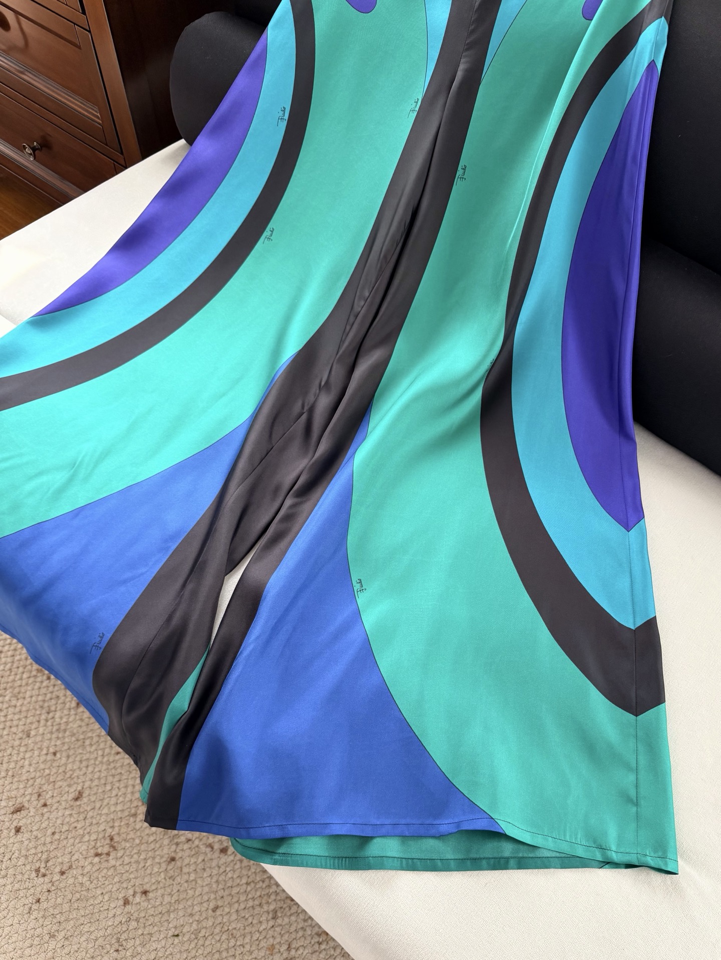 现货L XL 翻单SM ‼️‼️/Maddalena定位印花真丝阔腿裤✨100%重磅斜纹真丝、宽腿舒适版