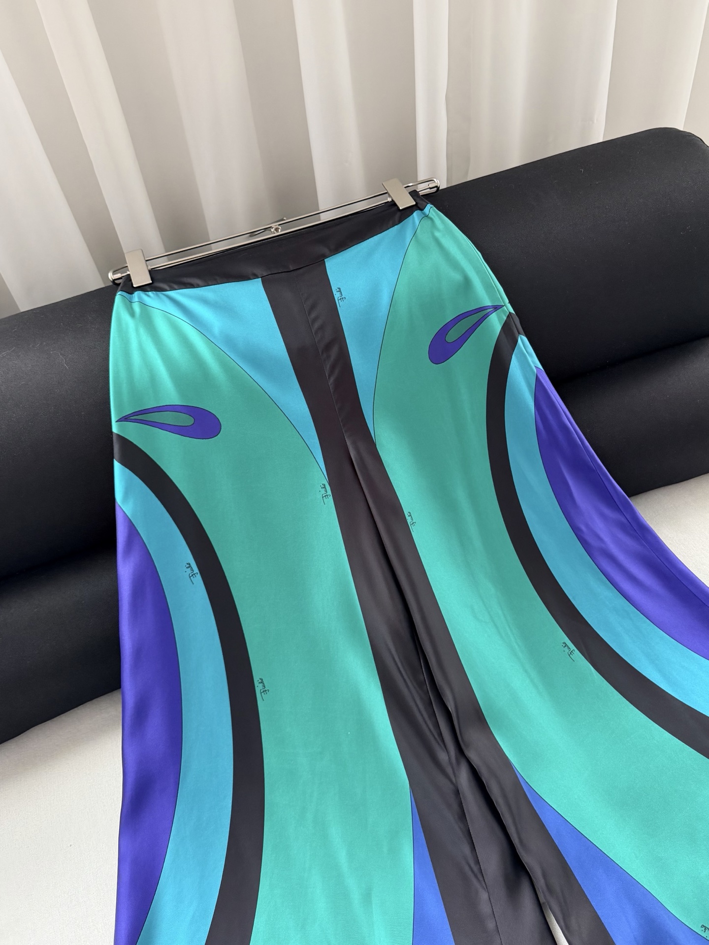 现货L XL 翻单SM ‼️‼️/Maddalena定位印花真丝阔腿裤✨100%重磅斜纹真丝、宽腿舒适版