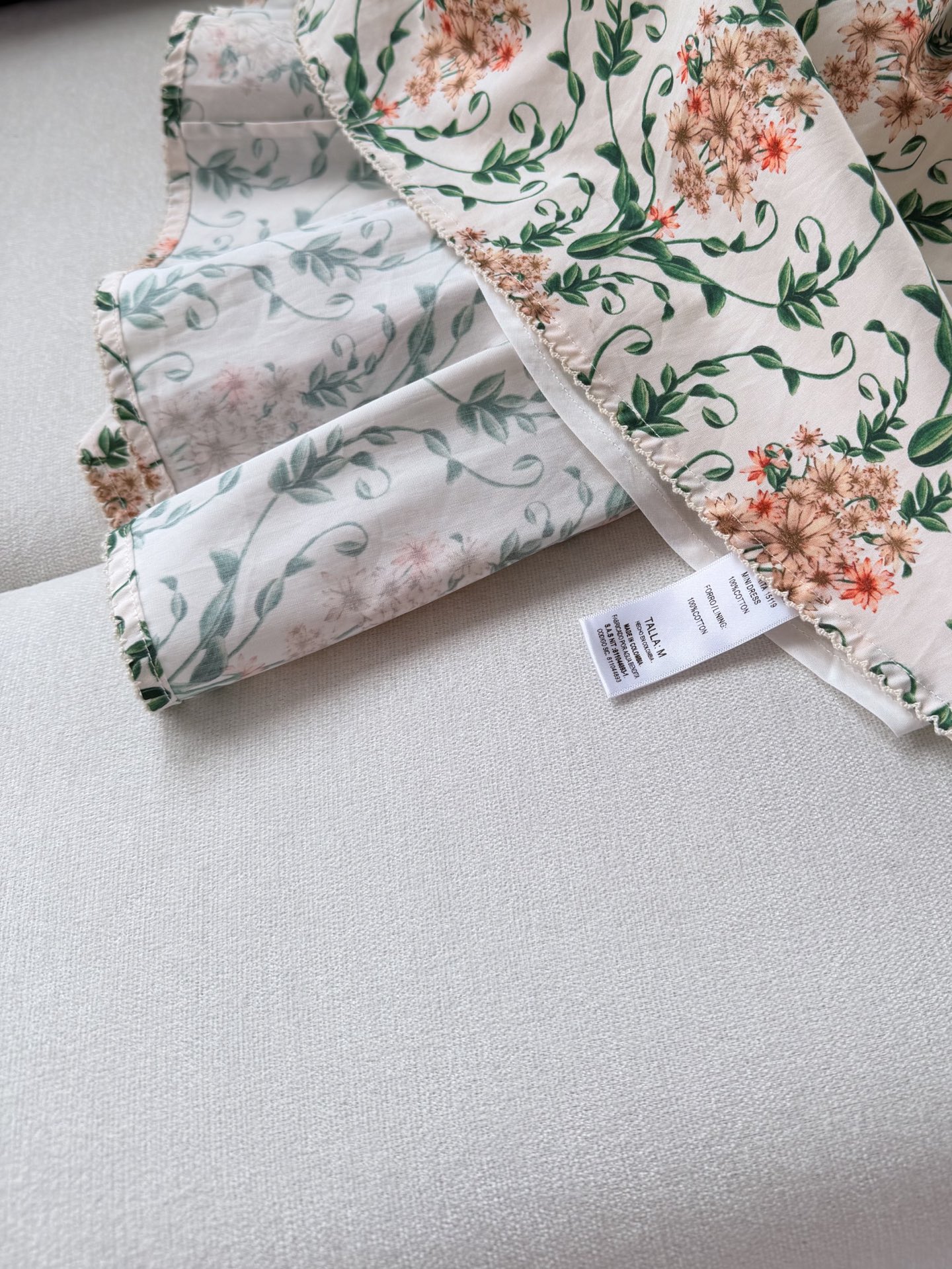 现货‼️‼️/花卉棉质连衣裙✨Agua ✘ 2026💐100%棉质、版型王牌~印花U形领胸衣式收腰A字迷