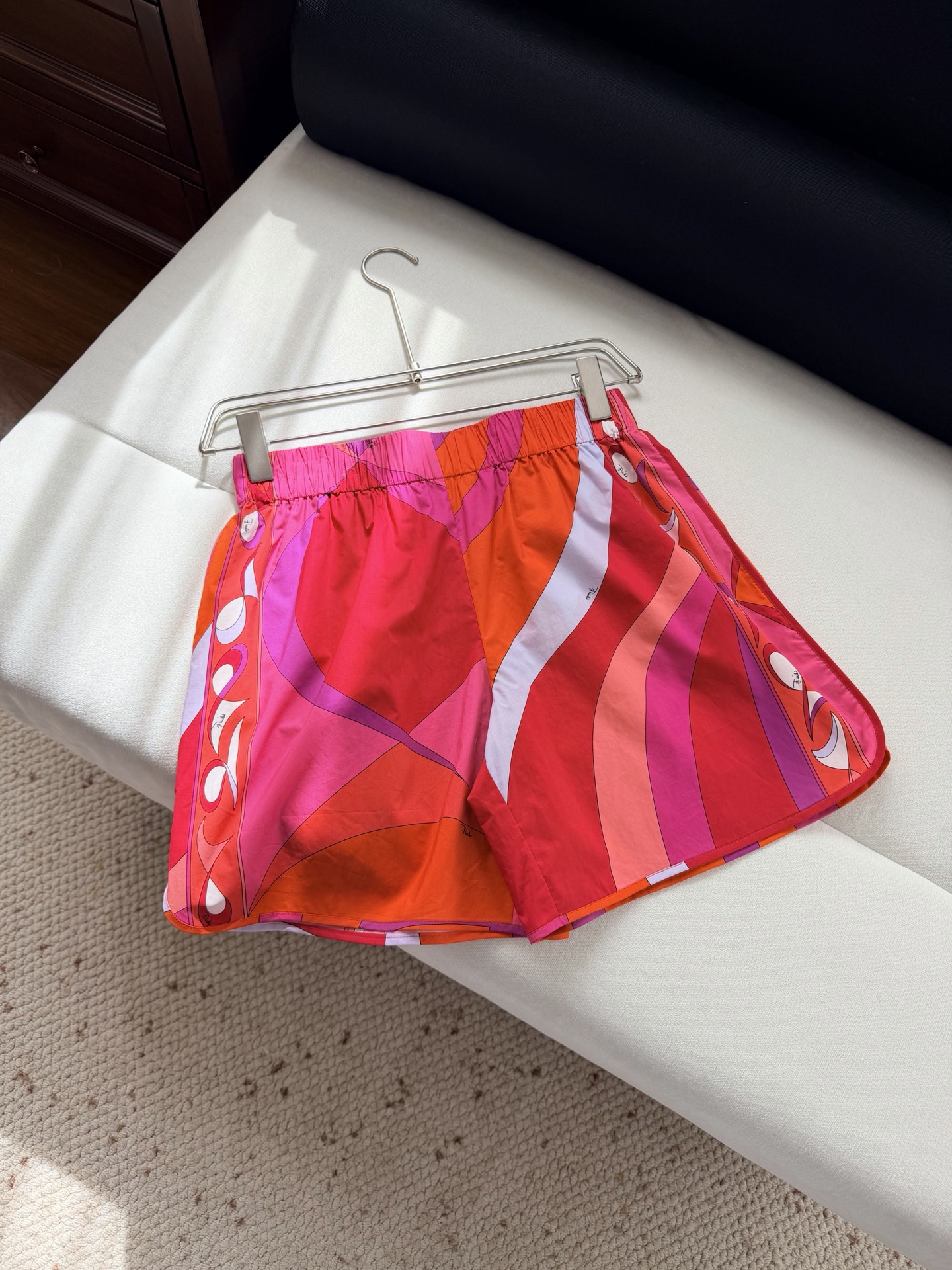 现货‼️‼️/棉布印花短裤✨100%棉质、饰以