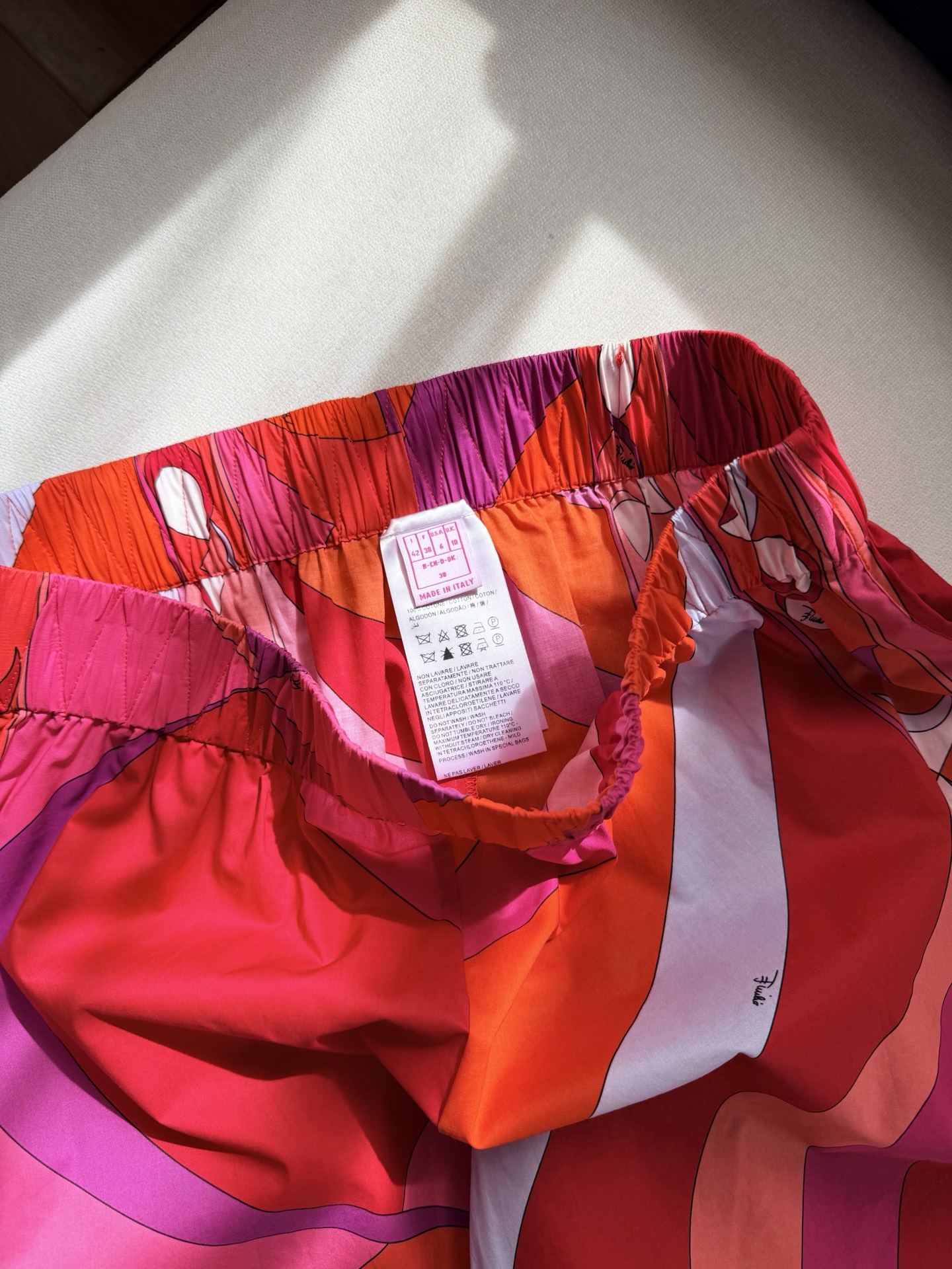 现货‼️‼️/棉布印花短裤✨100%棉质、饰以