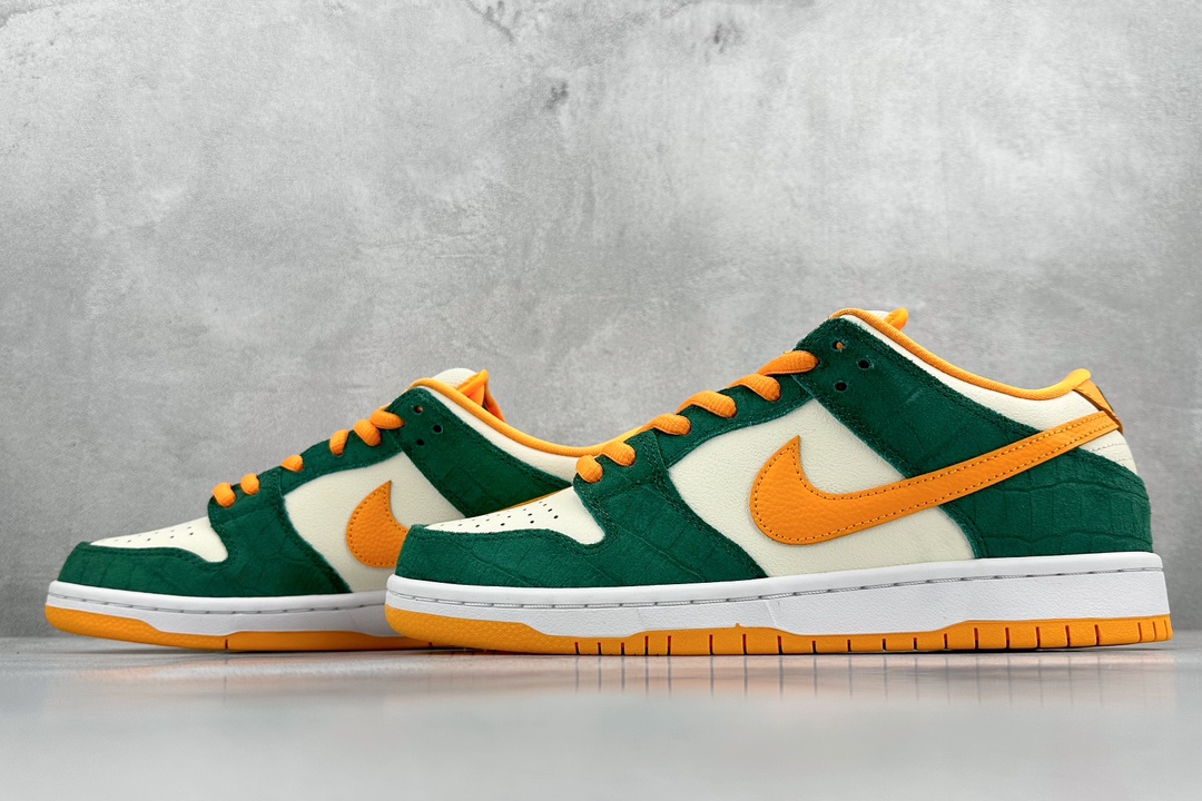 350 S2 Nike  Dunk Low Pro SB 绿橘 经典配色板鞋 3304292-383