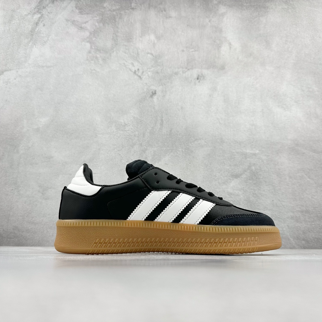 140 Adidas   Samba XLG 黑白生胶 桑巴松糕厚底训练鞋 IE1379