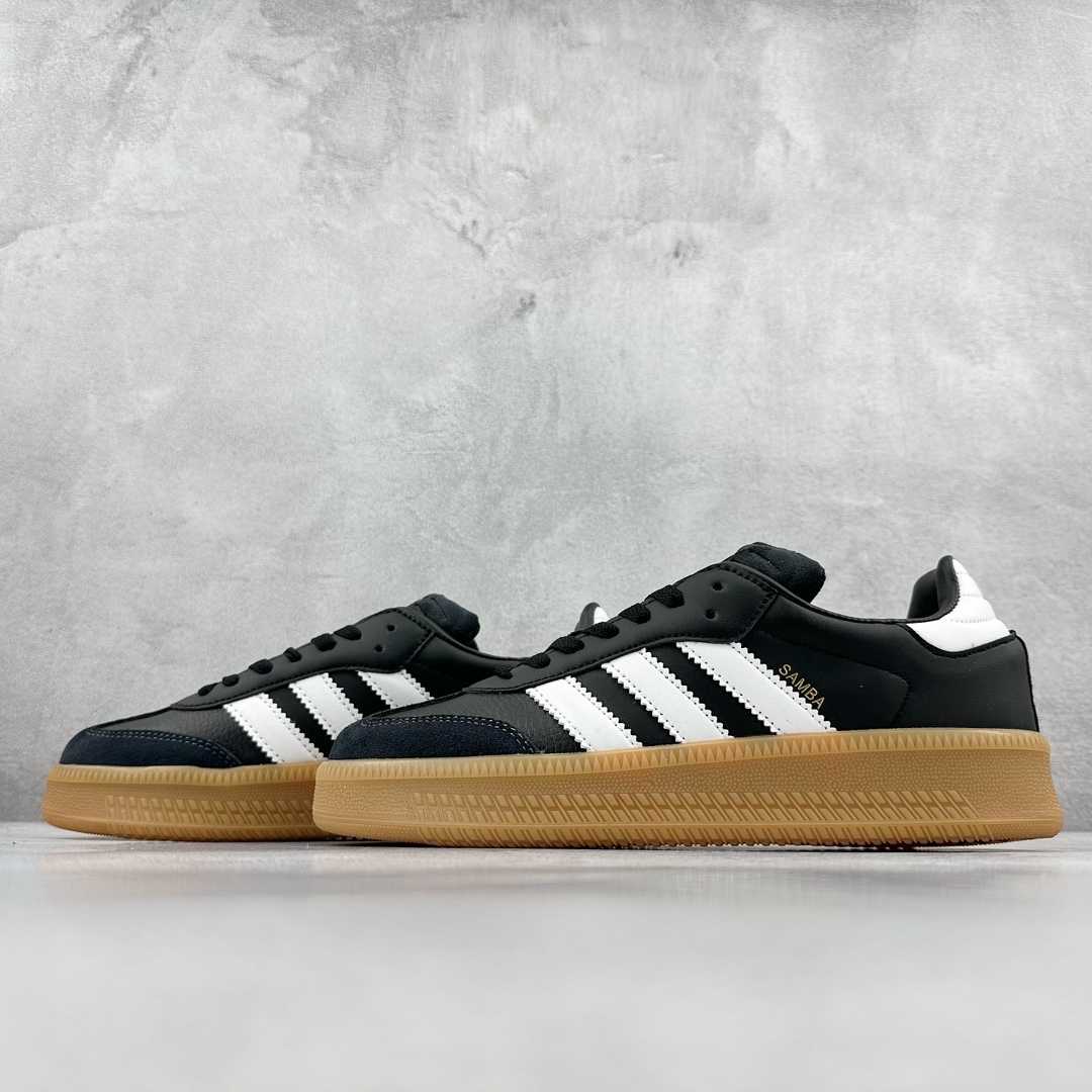 140 Adidas   Samba XLG 黑白生胶 桑巴松糕厚底训练鞋 IE1379