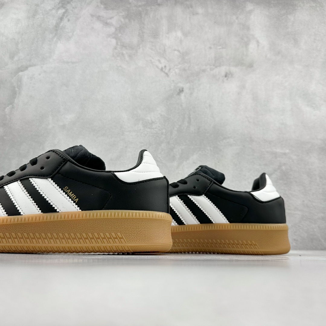 140 Adidas   Samba XLG 黑白生胶 桑巴松糕厚底训练鞋 IE1379