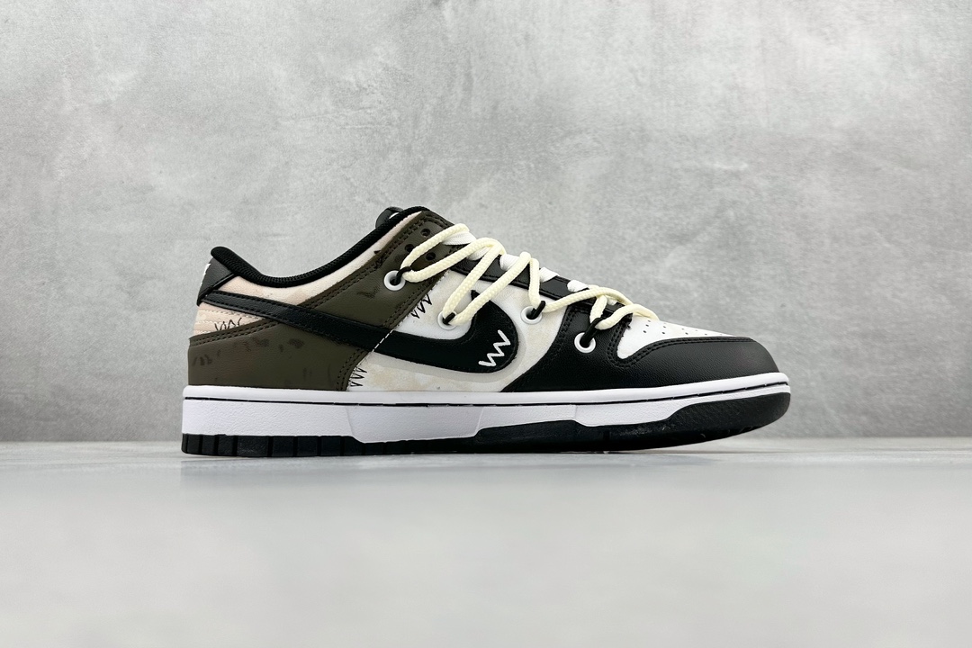 300 OW定制大盒 Nike  Dunk Low 布偶熊 玩偶 简约 SB绑带低帮休闲板鞋 DD1391-100