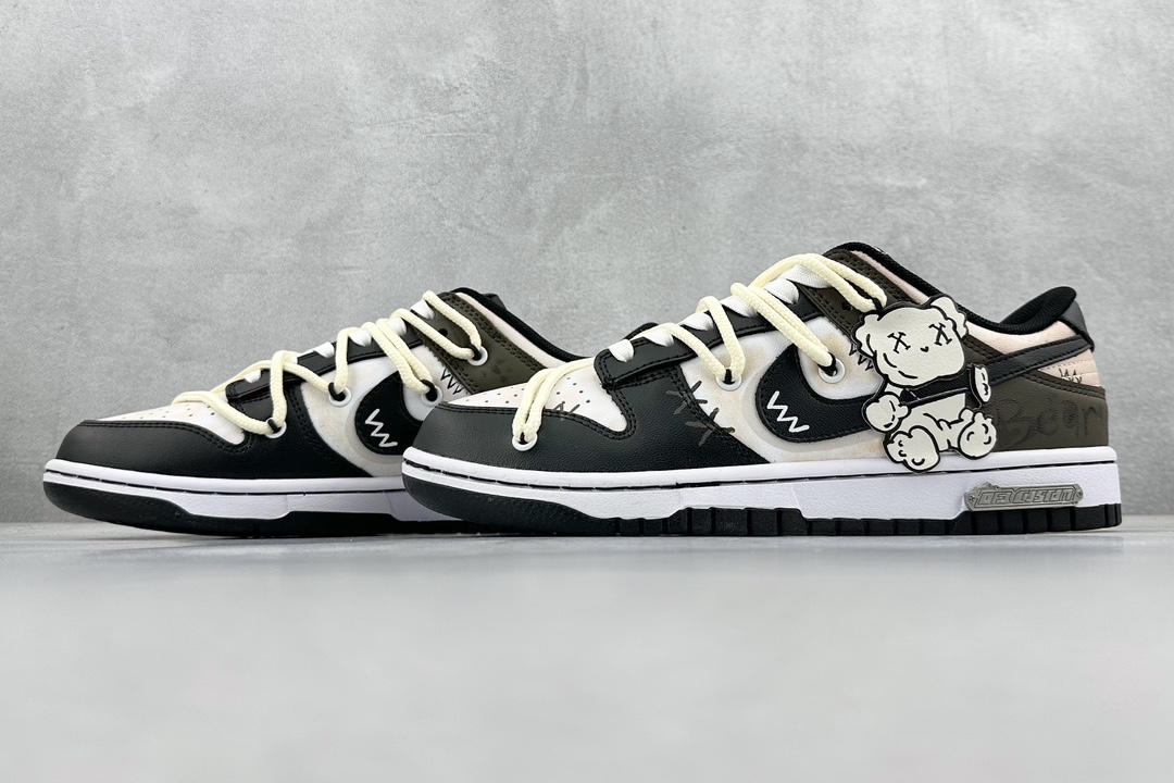 300 OW定制大盒 Nike  Dunk Low 布偶熊 玩偶 简约 SB绑带低帮休闲板鞋 DD1391-100