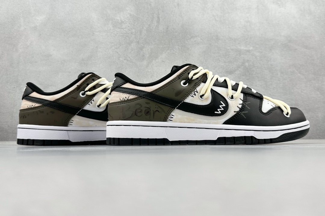 300 OW定制大盒 Nike  Dunk Low 布偶熊 玩偶 简约 SB绑带低帮休闲板鞋 DD1391-100