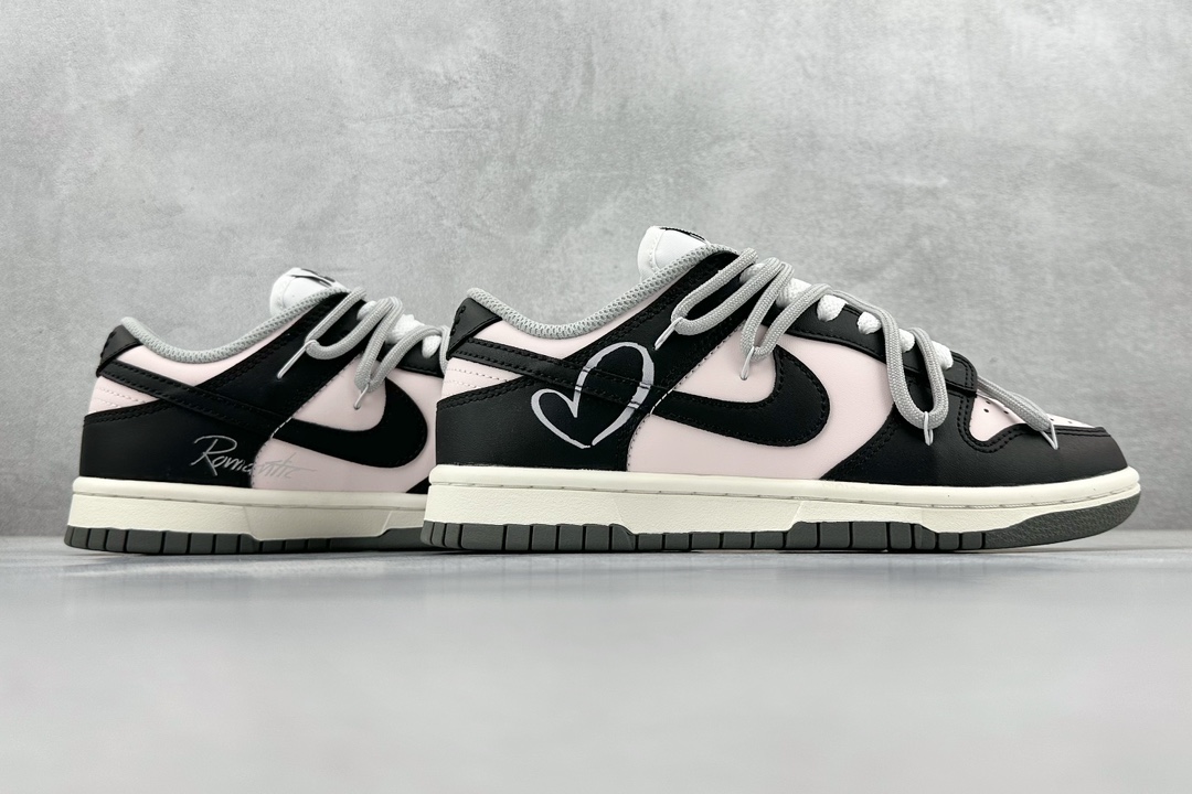 240 Nike SB Dunk Low 黑粉爱心 解构抽绳鞋带  DD1503-117