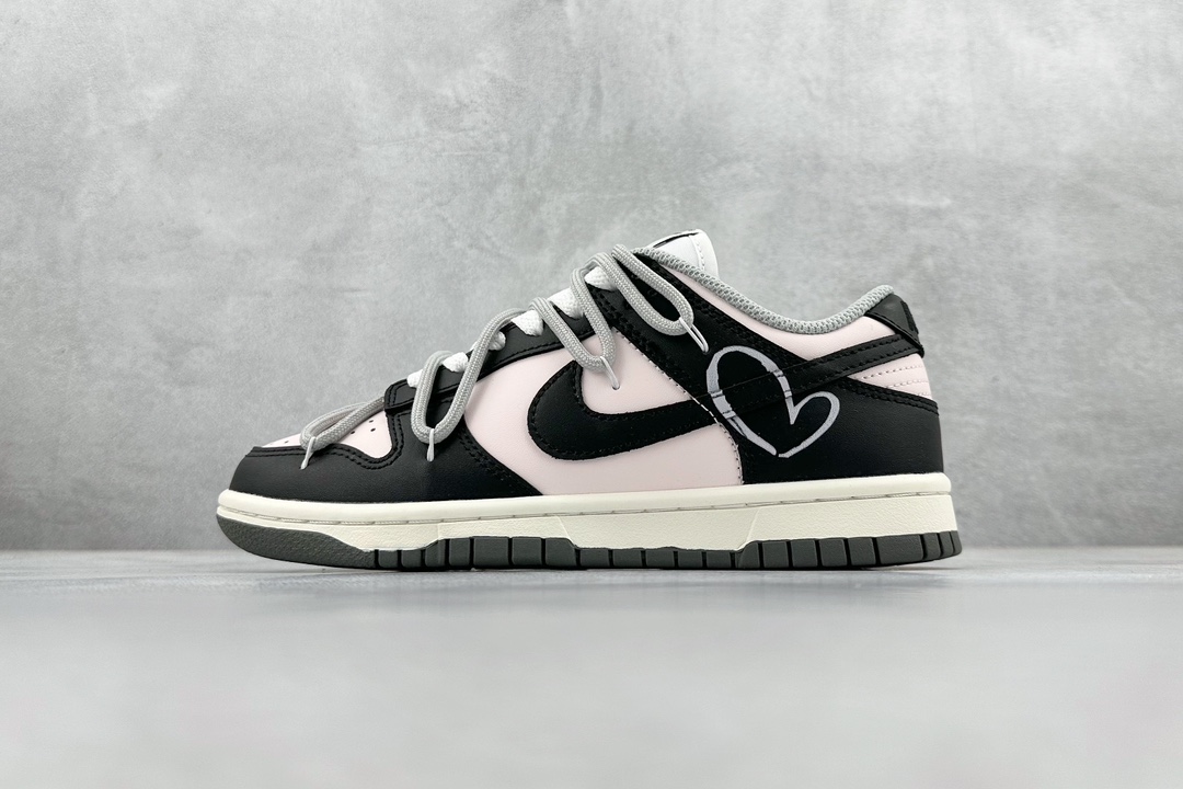 240 Nike SB Dunk Low 黑粉爱心 解构抽绳鞋带  DD1503-117