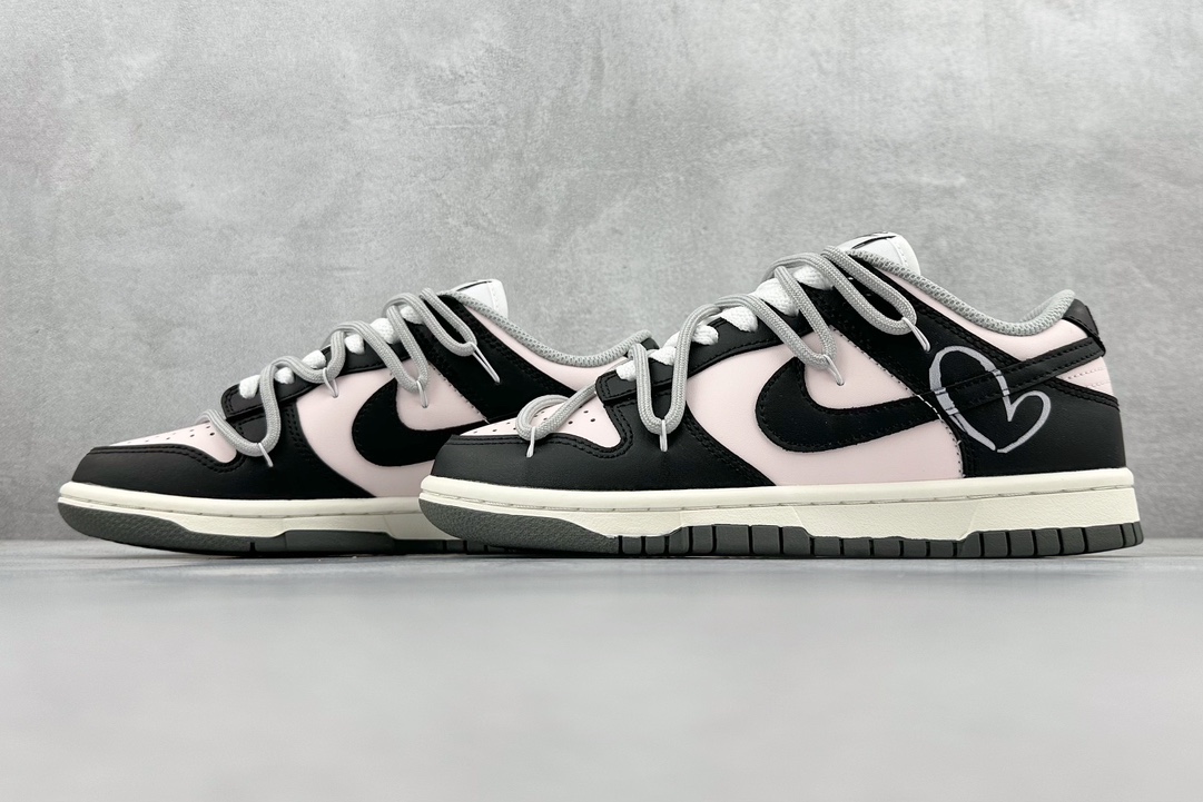 240 Nike SB Dunk Low 黑粉爱心 解构抽绳鞋带  DD1503-117