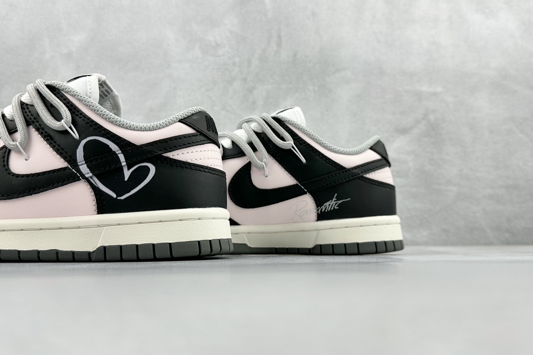 240 Nike SB Dunk Low 黑粉爱心 解构抽绳鞋带  DD1503-117