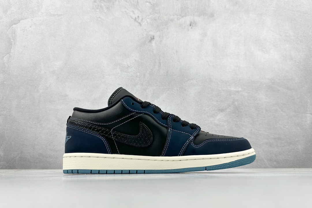 240 DT Air Jordan 1 Low 黑蓝脚趾 AJ1乔1低帮休闲板鞋  FJ5478-010