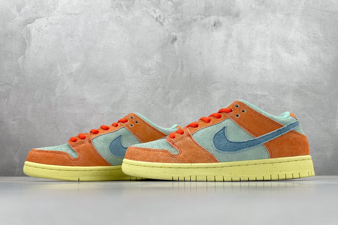 220 Nike SB Dunk Low Pro“Orange Aqua” 热带雨林  DV5429-800