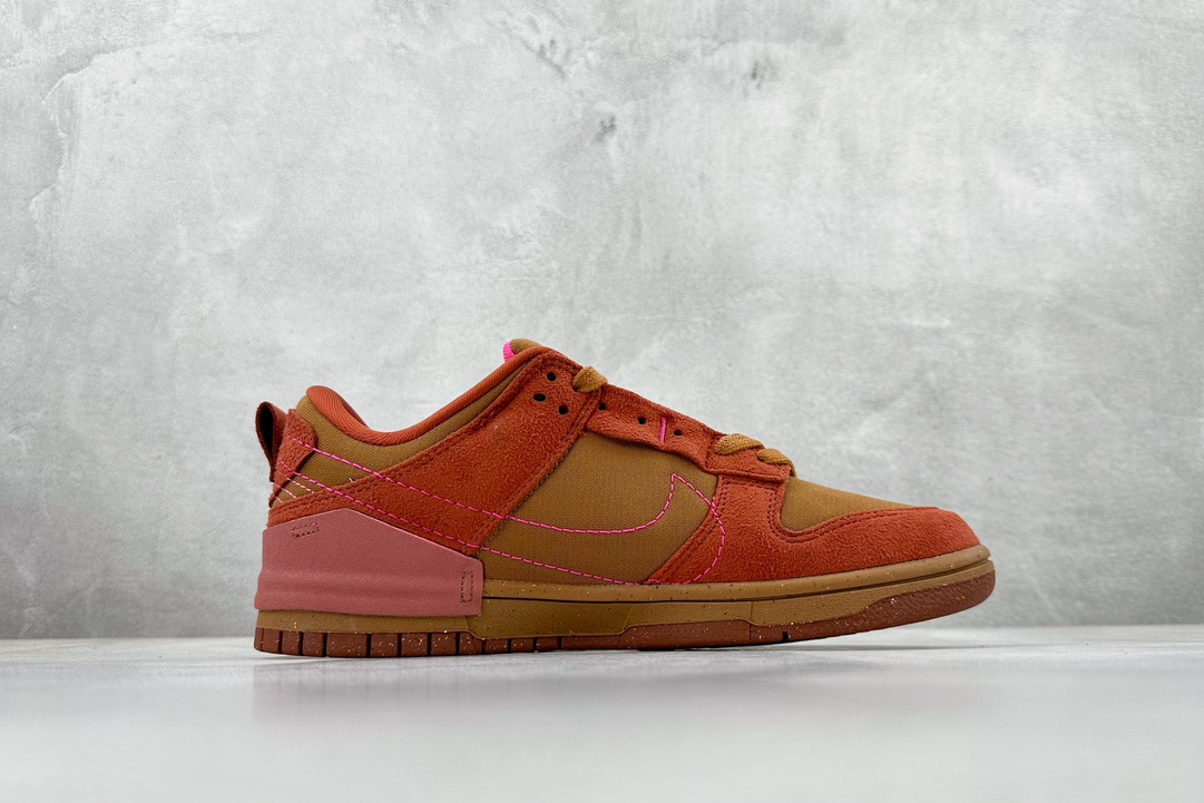 200 YH Nike  Dunk Low Disrupt 2红棕 内侧的 Nike Swoosh DH4402-200