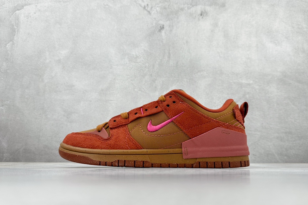 200 YH Nike  Dunk Low Disrupt 2红棕 内侧的 Nike Swoosh DH4402-200