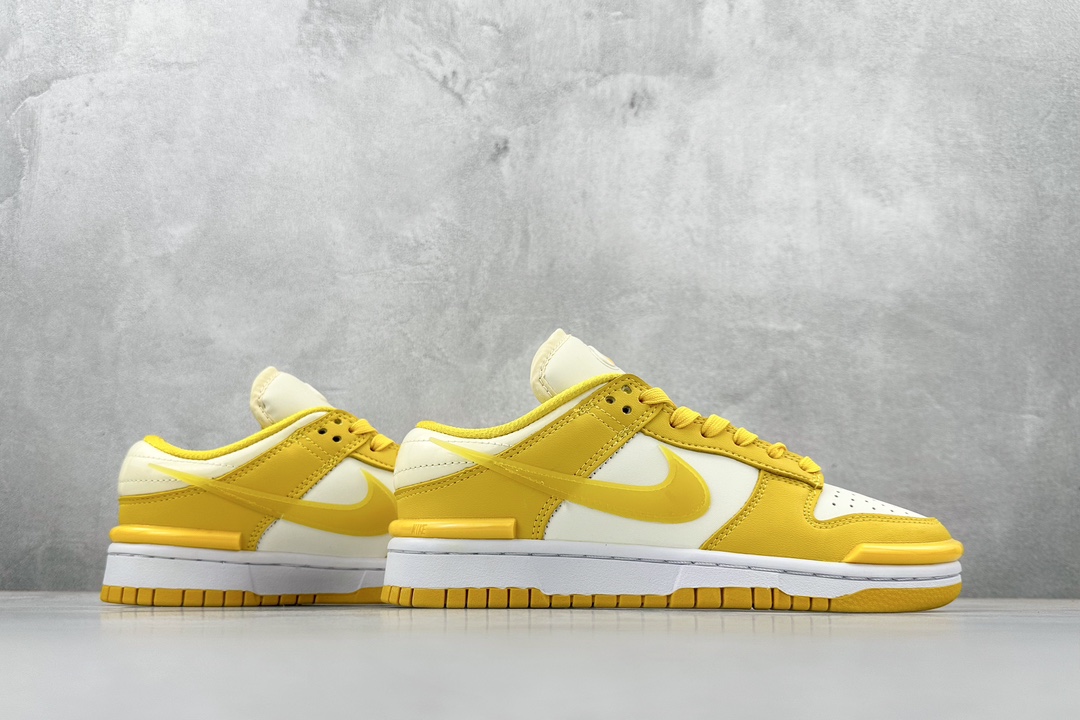 220 Nike  Dunk Low Twist ”Vivid Sulfur“ 柠檬黄 变异风 SB低帮休闲板鞋 DZ2794-100