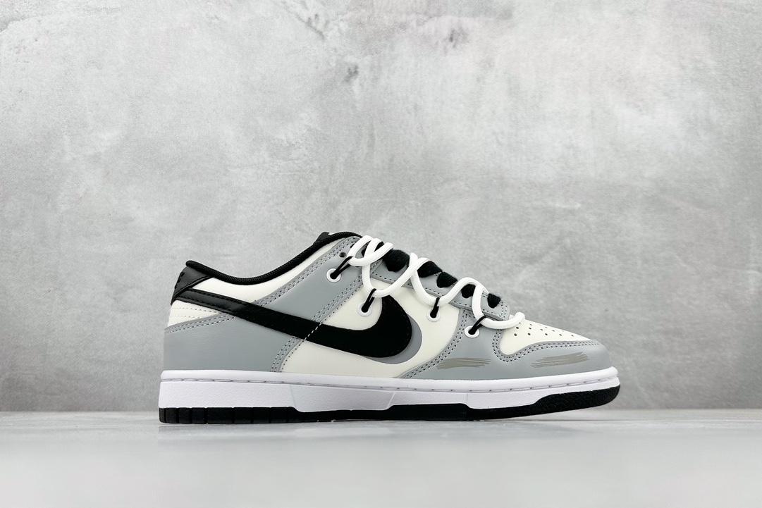 260 A Nike  Dunk Low 熊猫恶作剧-爱的艺术 SB绑带低帮休闲板鞋  DD1391-100