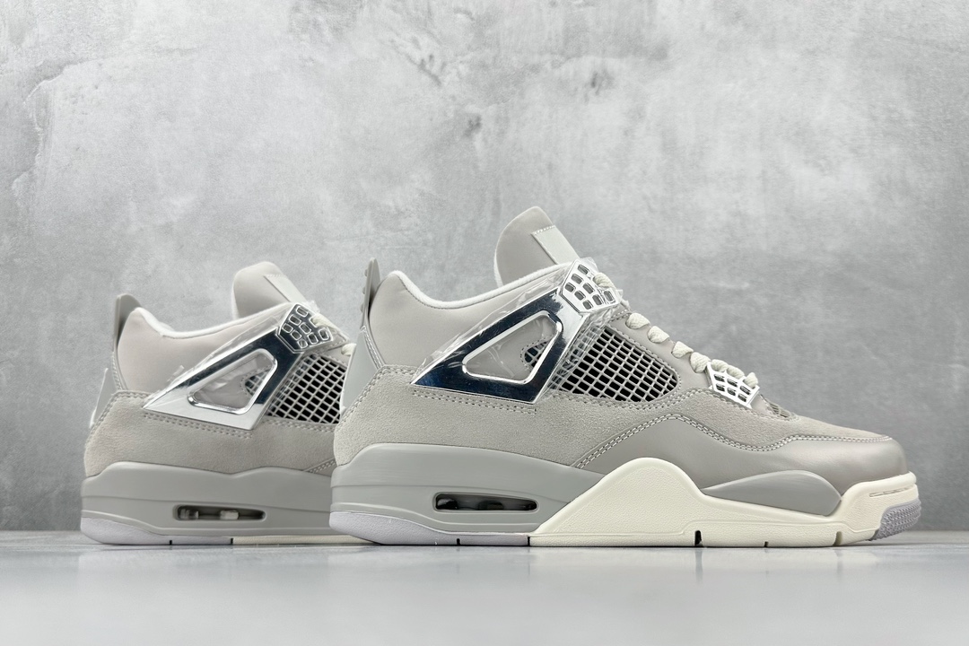 320 F Air Jordan 4 Retro 乔丹四代 "Frozen Moments" 灰电镀银 AQ9129-001