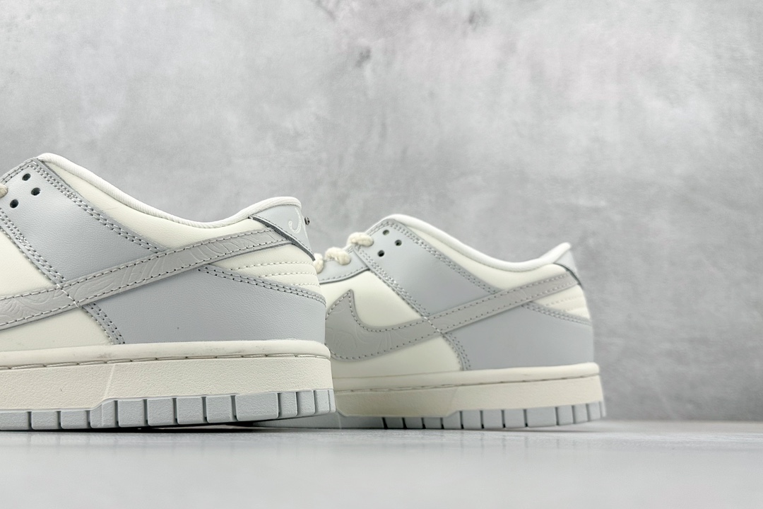 150 Nike  Dunk low 浮雕灰白 低帮休闲运动板鞋 FJ4553-133