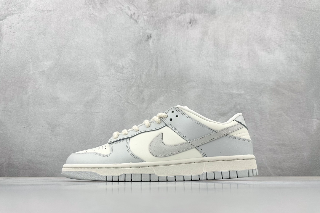 150 Nike  Dunk low 浮雕灰白 低帮休闲运动板鞋 FJ4553-133